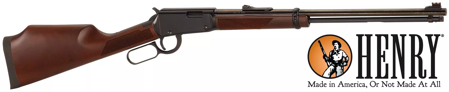 .17 HMR Henry Varmint Express Lever-Action: Blued/Walnut - 10-Shot Tubular Magazine